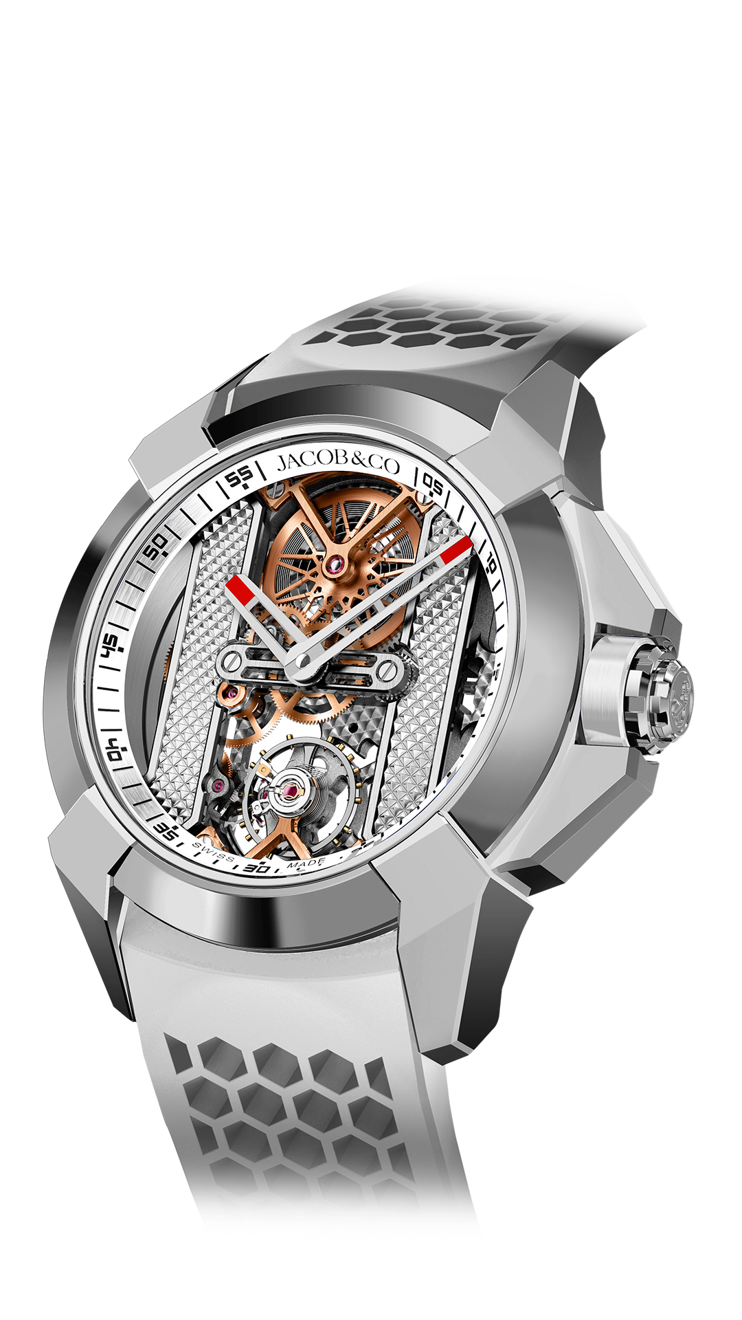 The stainless steel Epic X Bridges, with white accents.